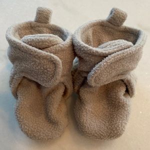 Zutano Cozie Gray Fleece Baby Bootie